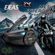 EJEAS Q8 Motorcycle Wireless Helmet Bluetooth Q8 Mesh Bluetooth Intercom Headset Waterproof IP67