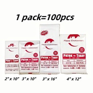 pe Ice Candy Bag Plastic 100 pcs - 4x12 , 3x16 ,3x10 ,2x10 ,pe ice pack