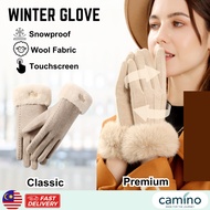 CAMINO Winter Glove Thermal Touch Screen Fleece Snow Glove Women Warm Hand Glove Winter Sarung Tanga