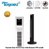 Toyomi Airy Tower Fan with Remote TW 2103R - Black / White