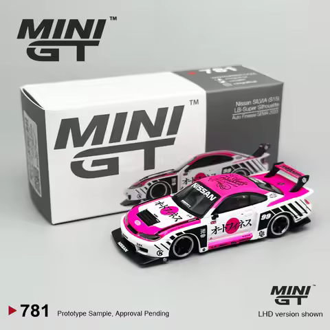 MINIGT 1:64 Nissan LB-Super Silhouette S15 SILVIA Auto Finesse SEMA 2023 Pink Alloy Car Model 781