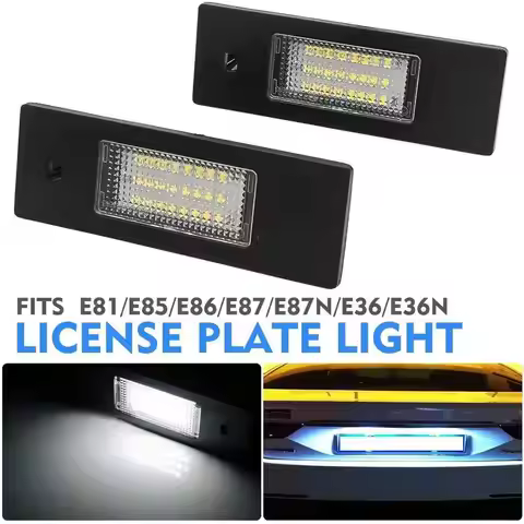 2pcs LED License Number Plate Lights For BMW E81 E87 F20 F21 E63 E64 F06 F12 F13 E85 E86 E89 6326691