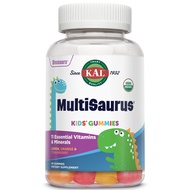 KAL MultiSaurus Multivitamin Gummies, USDA Organic Multivitamin for Kids, Healthy Bones, Immune & En