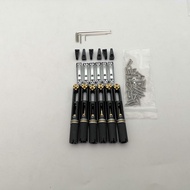 KR-Black Single Headless Guitar Bridge Headless Fanned Fret -Single Fixed Brass Fan Bridges for 6 St