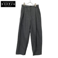 ATON 25SS 灰色羊毛與洗熱帶風情 1 束口寬褲 2