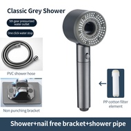 Powerful booster shower bathroom shower head 4 in 1 filter handheld shower head three-speed adjustab