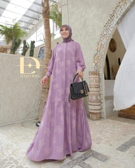 JENNY DRESS by D' Lovera Gamis Polos Detail Embos Crinkle Premium ORI