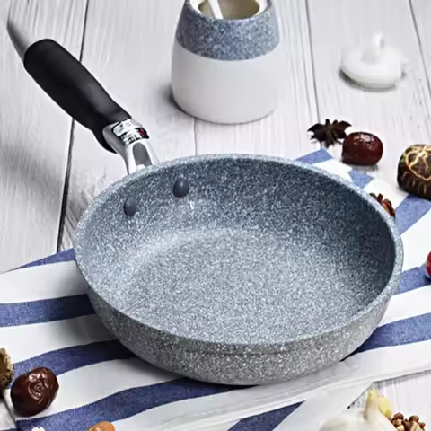 Durable Stone Frying Pan28/26/24/20cm Wok Non-stick Pan Skillet Cauldron Induction Cooker Pans Panca