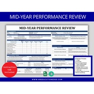 Midyear Employee Performance Review Template: HR Evaluation Form Excel & Google Sheets