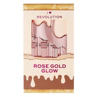 I Heart Makeup Revolution Mini Chocolate Highlighter Palette, Rose Gold Glow