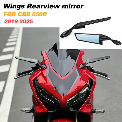 For Honda CBR650R 2019-2025 Stealth Mirror Winglet Rearview Side Mirrors Motorcycles Accessories Aer