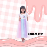gaun baju dress pesta ulang tahun tutu petite unicorn anak perempuan import mewah terbaru viral
