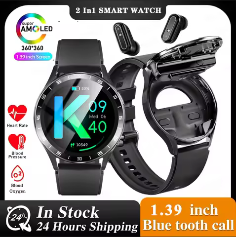 New X10 Headset Smart Watch TWS 2 in 1 Wireless Bluetooth Earphone Blood Pressure Heart Rate Testing