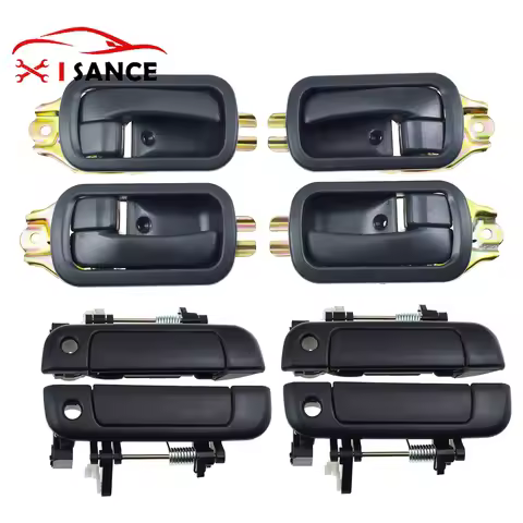 Car inside / Outside Door Handle Left / Right Black Fit for Toyota Hiace Land CruiserLC80 FZJ80 4500