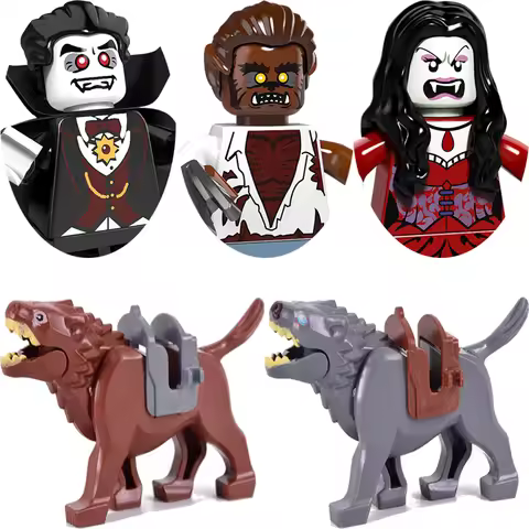 Building Blocks Dracula Vampire Queen Werewolf Lycan Ghost Silent Wolf Hill Model Action Bricks Toys