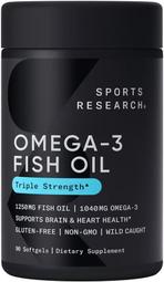 Sports Research Omega-3 魚油 三倍功效 1250mg 83.2%高純度EPA DHA