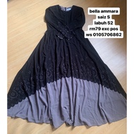 dress bella ammara hitam