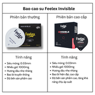 Bao cao su cao cấp Feelex gân gai nhiều gel bôi trơn đa dạng kiểu dáng
