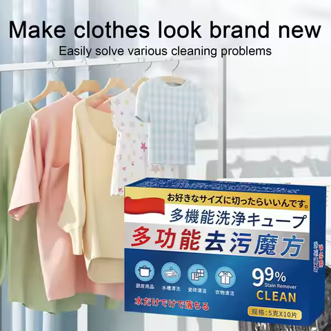 Multi-Functional Bio-Enzyme Cleaning Tablets 10pc Active Enzyme Laundry Stain Remover Multipurpose A