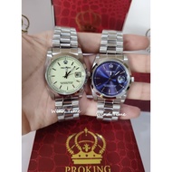 PROKING Silver Men’s Watch With Date – Stainless Steel Band, Quartz Movement