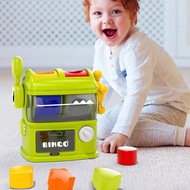 【Ready Stock】Shape Sorter for 1 Year Old with 6 Rattle Shape Blocks and 2 Levers Montessori Color Ma
