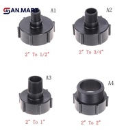 AN.MART IBC Tote Tank Drain Adapter Coarse Thread 2" To 1/2" 3/4" Garden Hose MY