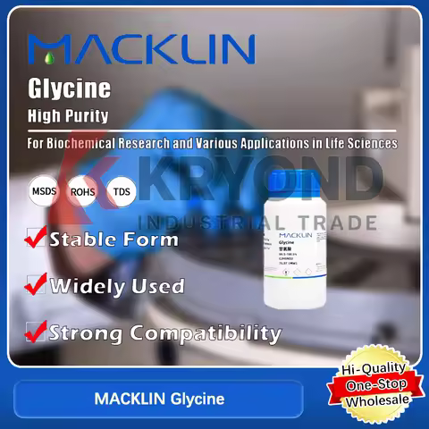 MACKLIN Glycine White To Grayish Powder Crystal Laboratory Reagent CAS 56-40-6 for Research Use Orig