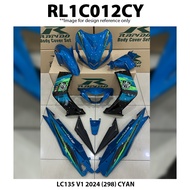 Cover Set Rapido LC135 V1 Yamaha 2024 (298) Red Blue Grey Cyan LC4S Accessories Motor LC135 V1 Cover