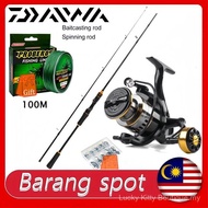 2024 NEW DAIWA reel daiwa rod pancing set joran pancing fishing rod spinning reel spinning mesin pan