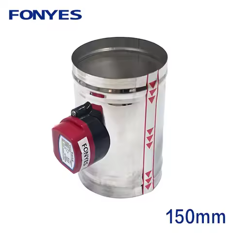 HVAC 6" stainless steel electric duct motorized damper valve air solenoid valve check valve for vent