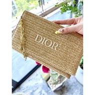 Straw Bag Dopamine Folding Transformation Cosmetic Bag Clutch Makeup Bag