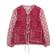 Batik Top O9 Modern Women's Work Blouse Batik Blouse Work Top