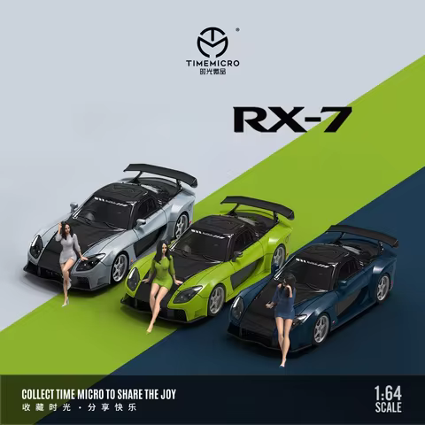 *Pre-order**TIME MICRO1:64 RX-7 Painting Alloy Car Model Model Car Collection& Display& Gift