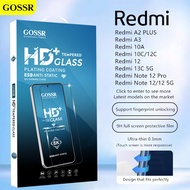 GOSSR 9H ฟิล์มกันมอง เต็มจอ สำหรับ Xiaomi Redmi A2+ PLUS A3 10A 10C 12C 13C Redmi 12 Note 12 Pro Note 12/12 5G 8K HDกระจกนิรภัย Redmi 12 ตัวป้องกันหน้าจอโทรศัพท์มือถือ กันฝุ่นและกัน