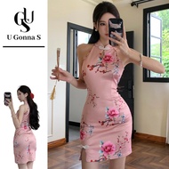U Gonna S Long Dress Women Cheongsam Modern Plus Size Sleeveless Sexy Chinese Collar Fashion Elegant