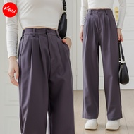 KM Women Long Slack Straight Cut Casual Pants Seluar Cutting Lurus Wanita [P5081]