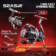 SEASIR OER & Repeater Ultra Light Long throw Aluminum Shallow Spool Spinning Fishing Reel Max Drag 1