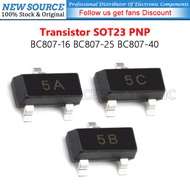 (20pcs) BC807-16 BC807-25 BC807-40 5A 5B 5C SOT23 PNP Power Transistor SMD Chip Triode