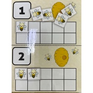 Montessori Early Learning Learn Numbers 1 to 10 Number Toy Alphabet Counting Toy Matematik Awal Pras