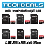SanDisk SDSQXCZ Extreme Pro MicroSD Card with SD Adapter