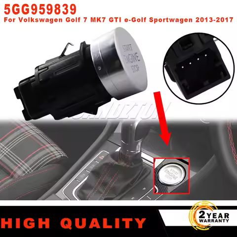 For VW Golf MK7 T-Roc 1 Pc New Engine Start Stop Button Ignition Switch 4 Pins Black 5GG959839 Easy 