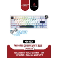 AJAZ AK650 WIRED MECHANICAL KEYBOARD (SEA SALT SWITCH) BLUE, WHITE, DARK BLUE RGB