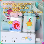 Squidward Clear plastic TPU Charger Cover for honor 22.5W 35W 40W 66W 80W 100W HW 22.5W40W66W88W100W