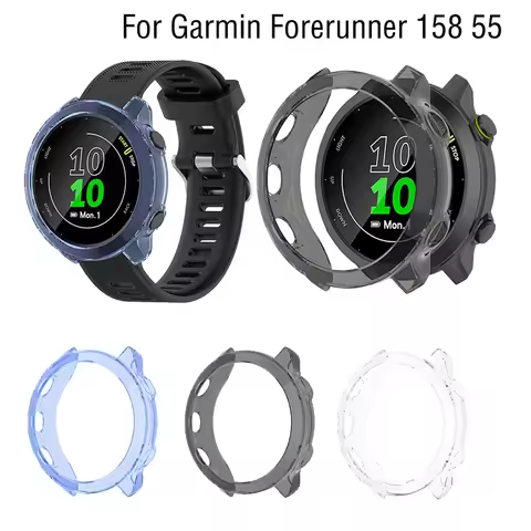 Full Protective Case Cover Shell For Garmin Forerunner 55 158 Smart Replacement Accessories Frame Ca