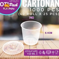 PTR Thinwall 150 ml BULAT CUP (CARTONAN) - Gelas Merpati Wadah Puding