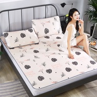 Summer And Autumn Cool Mattress Cartoon Ice Silks Mat 1.2m To 1.8m Three Piece Set Of Foldable Cellulose Soft Mat Bed Cover