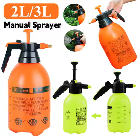 2/3L Hand Pressure Water Sprayer Car Wash Cleaning Disinfection Watering Can Manual Air Pump Garden 