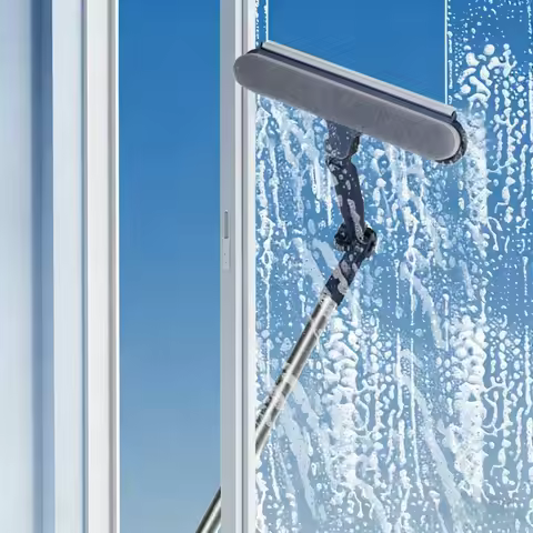 New Glass Cleaner for High-Rise Windows Window Squeegee Double-Sided Window Cleaner Household Window