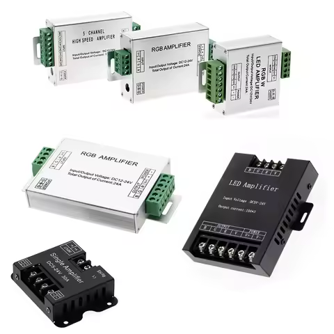 RGB RGBW RGBCCT High Speed LED Power Amplifier 24A 30A 1 Channel 3 Channel 4 Channel 5 Channel Signa