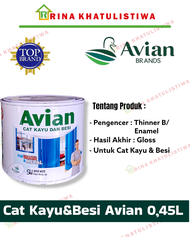 Cat Avian Kayu &amp; Besi 0,45 L | Cat Kayu &amp; Besi Avian 1/2kg | Cat Kayu &amp; Besi Avian